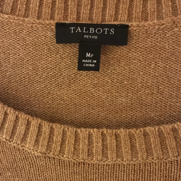 Talbots Cotton Blend Brown Sweater with Owl Design SZ MP - Picture 2 of 4